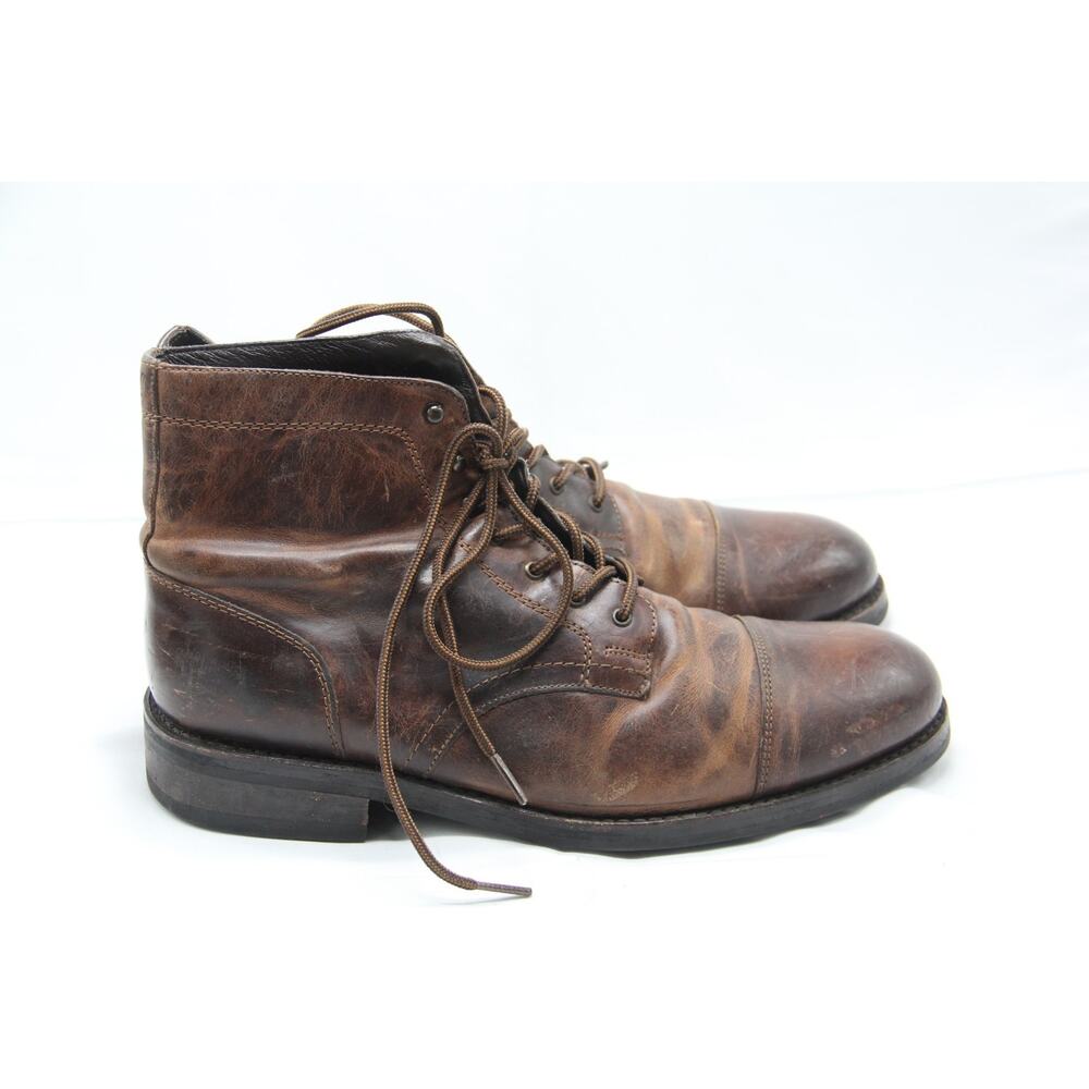 Wolverine Ankle Boots Mens 10 D Brown Leather Dress Cap Toe Distressed W990091
